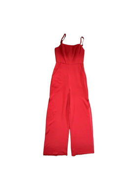 BCBGeneration Red Wide-Leg Slit Jumpsuit Size 0
